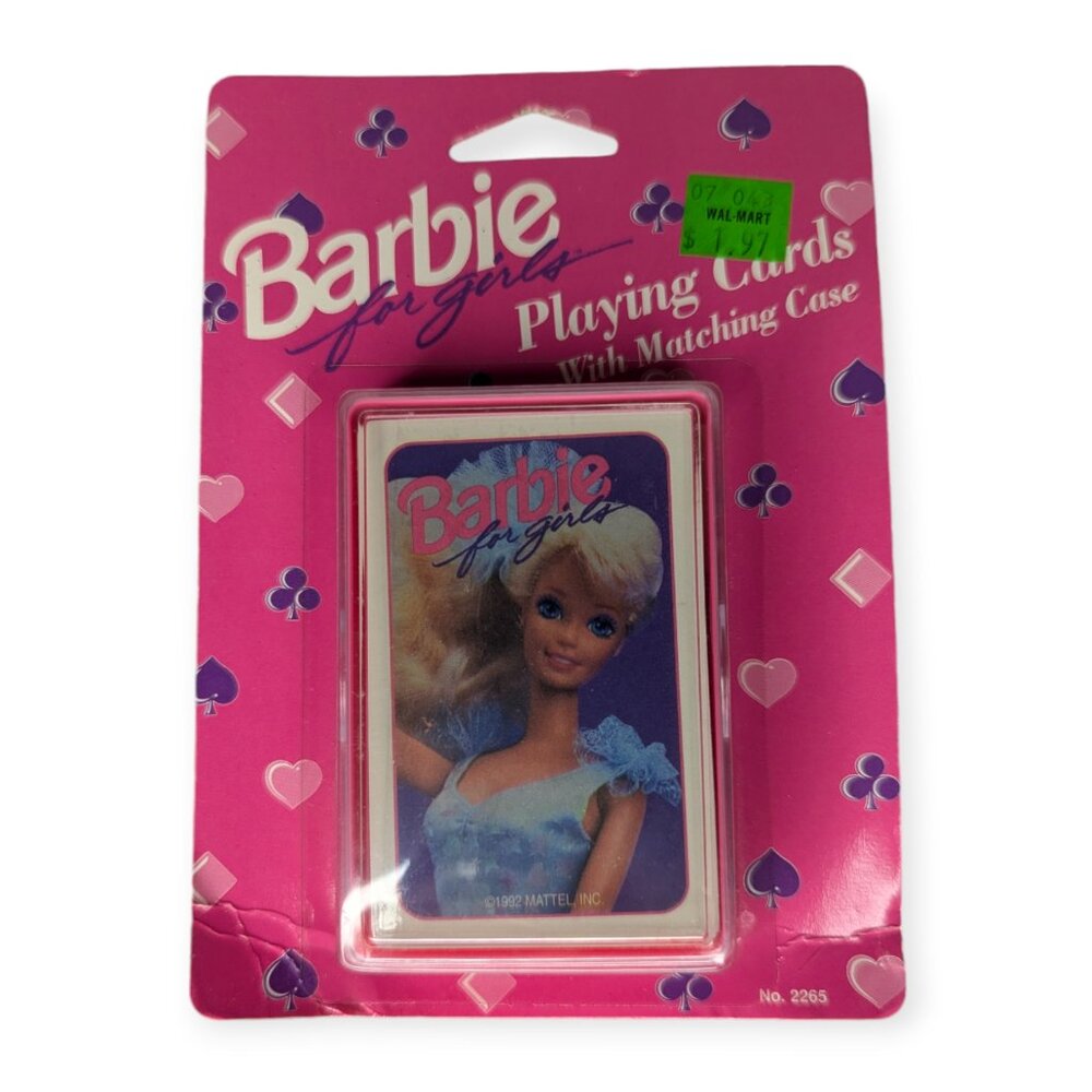 Vintage 1992 Mattel Barbie Playing Cards Set NIP No 2265 w/Clear Case Deck